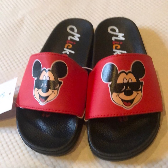 Sandals boy new size 13/1M Mickey Mouse Disney slip ones - Picture 1 of 3